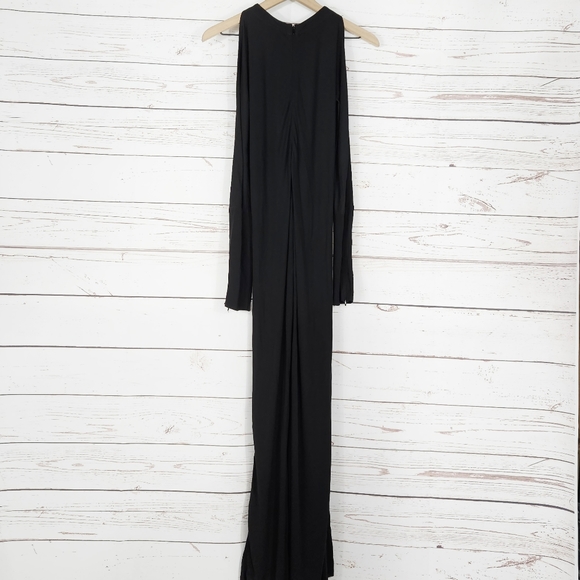 Victoria Beckham | Long Sleeve Cold Shoulder Black Jersey Dress NWT - Picture 8 of 11